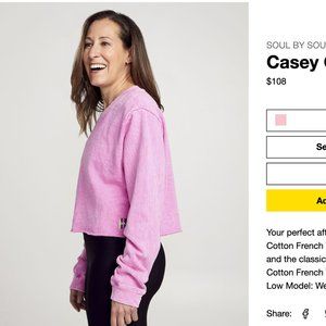 BRAND NEW - Soulcycle Casey crop Sweatshirt